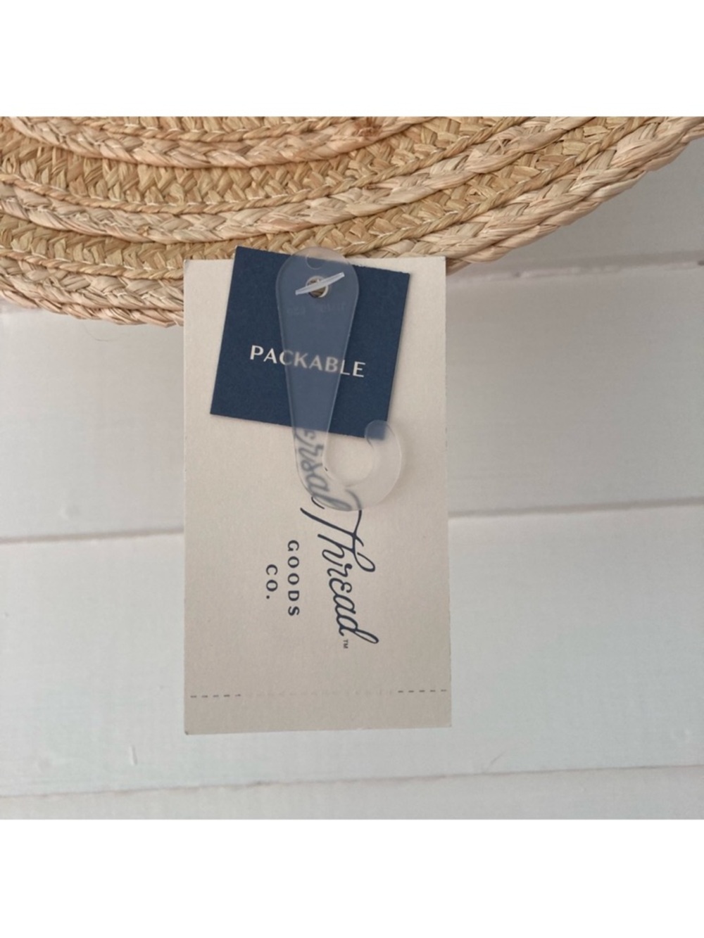 NWT Universal Threads Woven Straw Sun Hat with Shell Accent package size L/XL - Picture 7 of 8